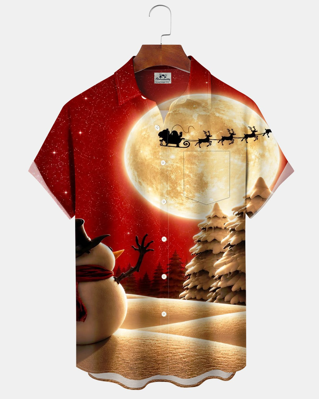 Alohadaddy® Holiday Christmas Snowman and Reindeer Print Men&