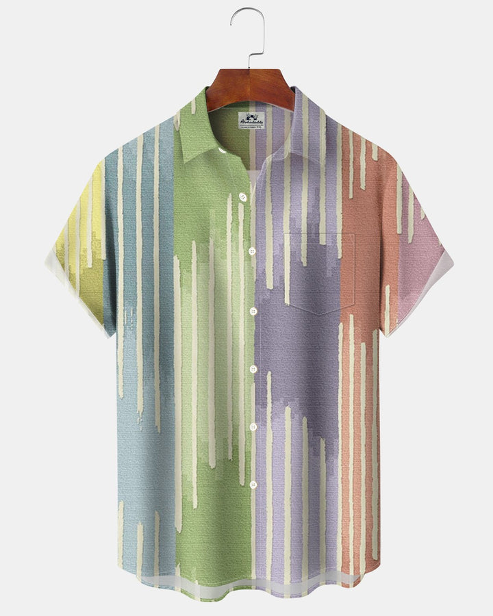 Alohadaddy® Casual Striped Print Men&