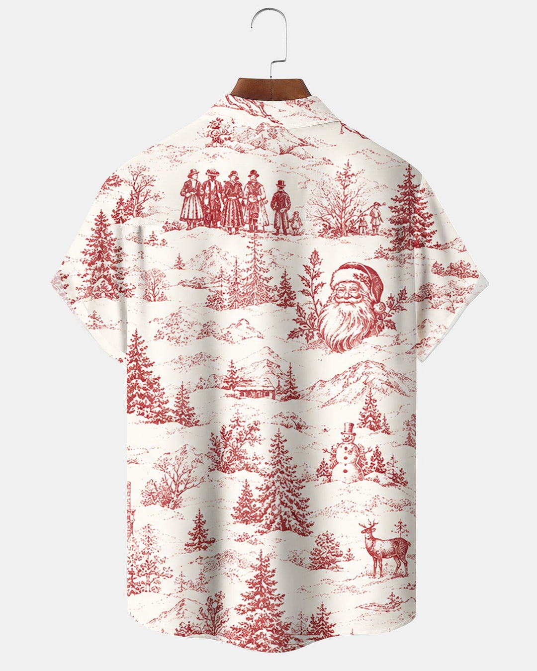 Alohadaddy® Holiday Christmas Santa Claus and Reindeer Print Men&