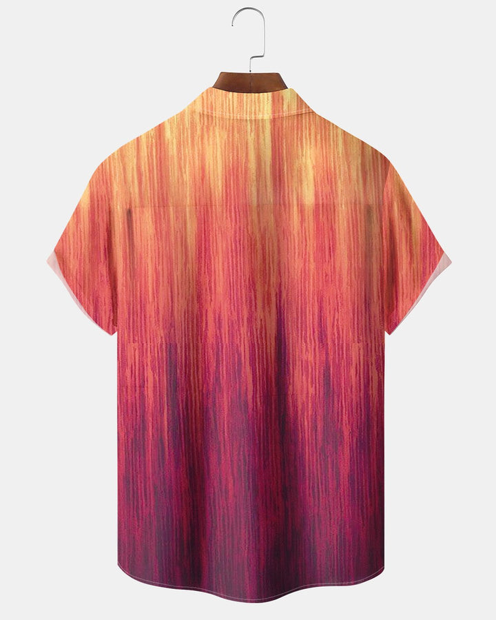 Alohadaddy® Casual Basic Striped Gradient Print Men&