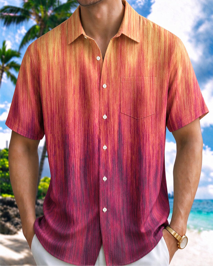 Alohadaddy® Casual Basic Striped Gradient Print Men&