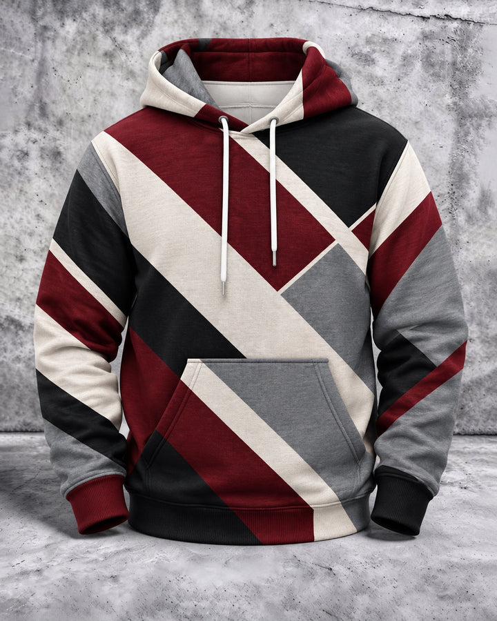 Alohadaddy® Casual Abstract Geometric Patchwork Print Men&