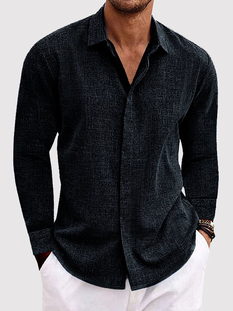 Alohadaddy Basic Cotton Linen Plain Men&