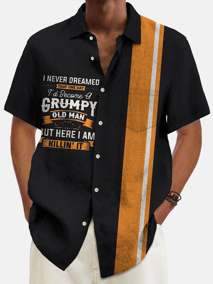 Alohadaddy Vintage Letter Bowling Print Men&