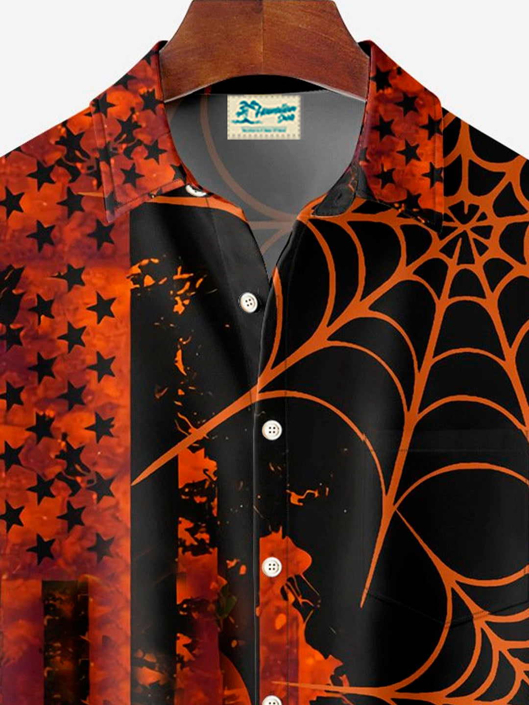 Alohadaddy Retro Halloween Spider 3D Digital Print Men&