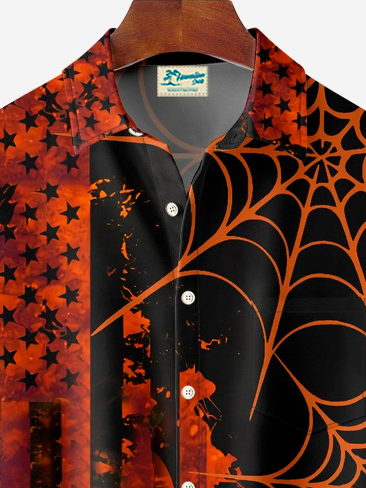 Alohadaddy Retro Halloween Spider 3D Digital Print Men&