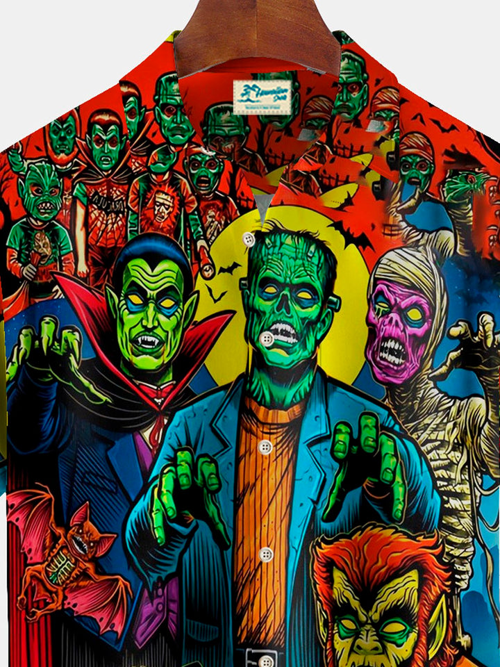 Alohadaddy Retro Halloween 3D Digital Print Men&
