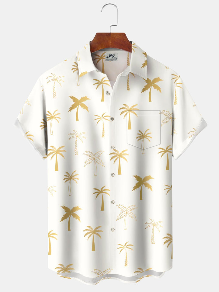 Alohadaddy® Hawaii Palm Trees Print Art Pockets Large Size Stretch Men&