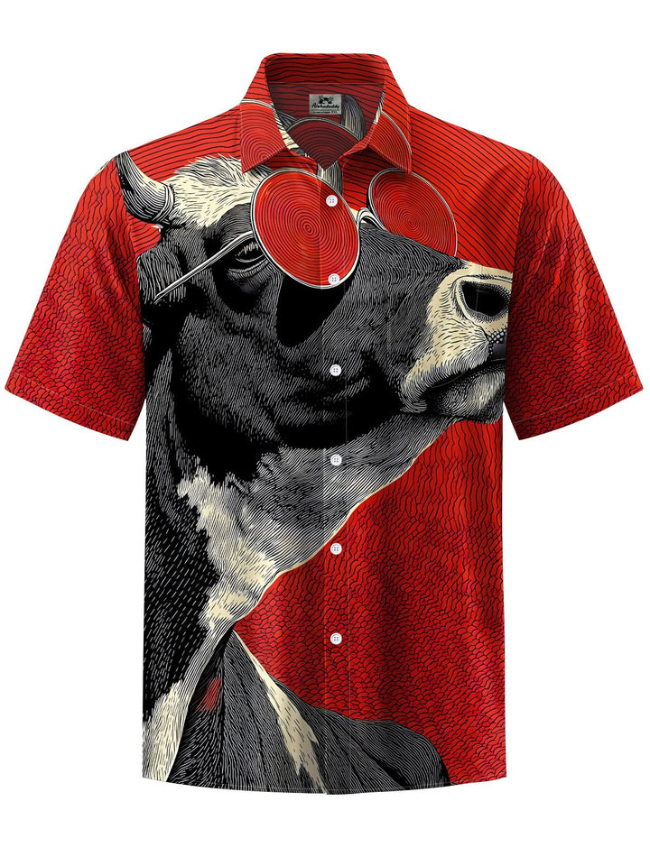 Alohadaddy® Vintage Cow Print Moisture Wicking Men&