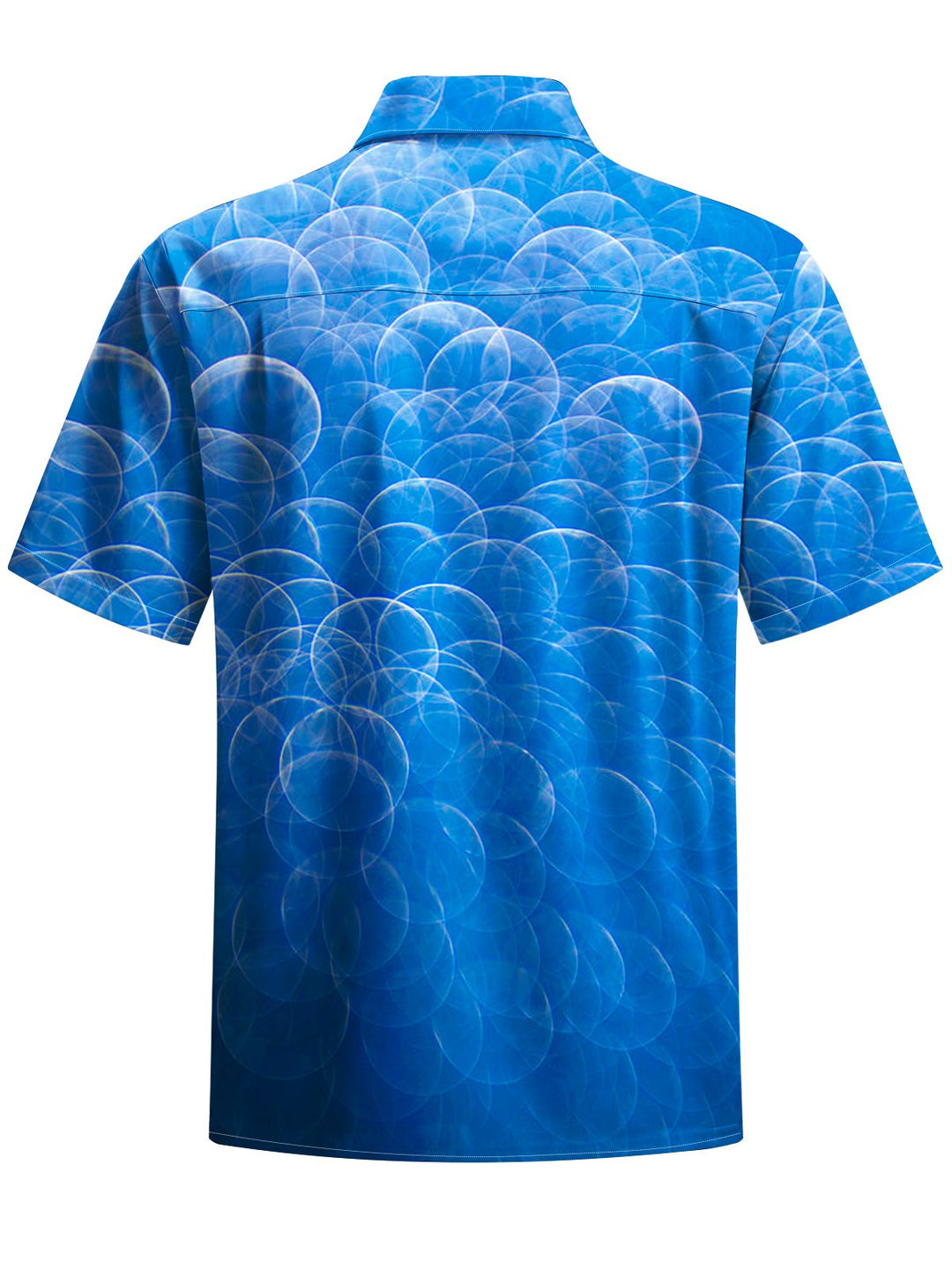 Alohadaddy® Casual Air Bubble Art Print Chest Pocket Moisture Wicking Men&