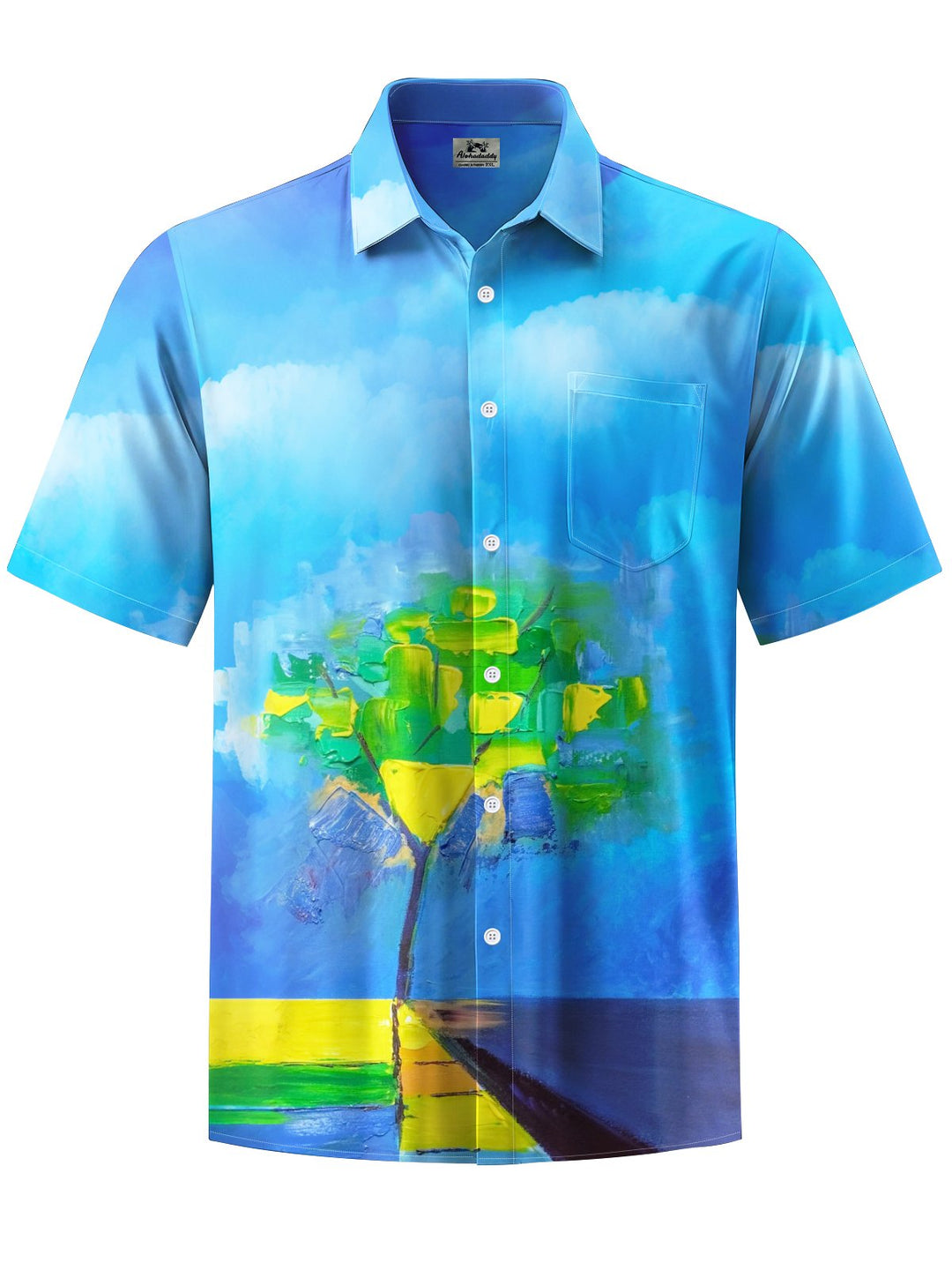 Alohadaddy® Vintage Acrylic Oil Painting Print Art Moisture Wicking Men&