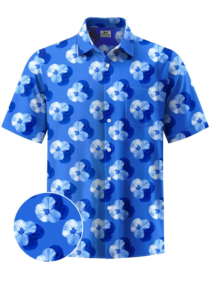 Alohadaddy® Hawaiian Flowers Art Print Chest Pocket Men&