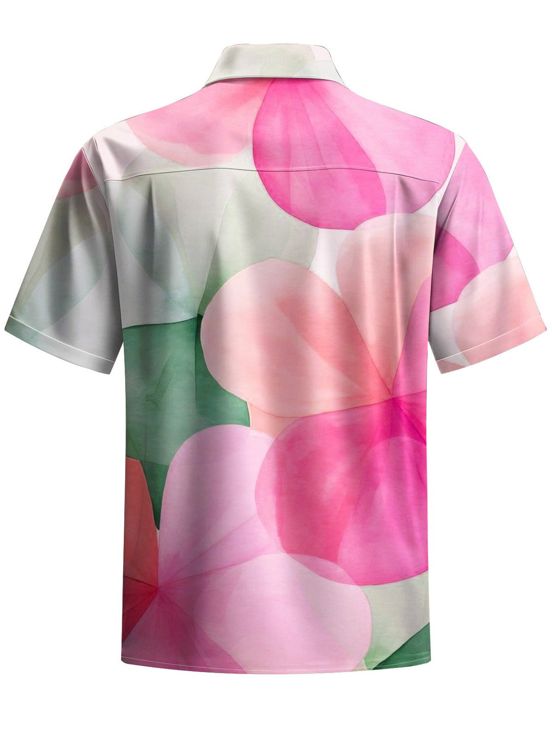 Alohadaddy® Hawaiian Flower Art Print Chest Pocket Mens Short Sleeve Shirts Big &amp; Tall