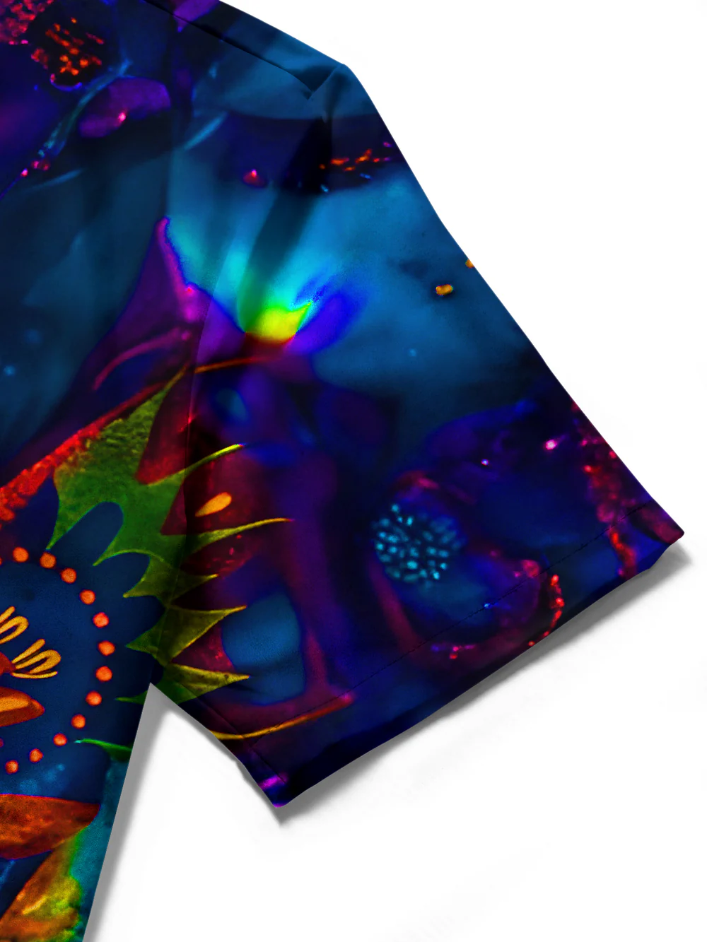 Alohadaddy® Vintage Abstract Butterfly Art Print Chest Pocket Mens Short Sleeve Shirt Big &amp; Tall