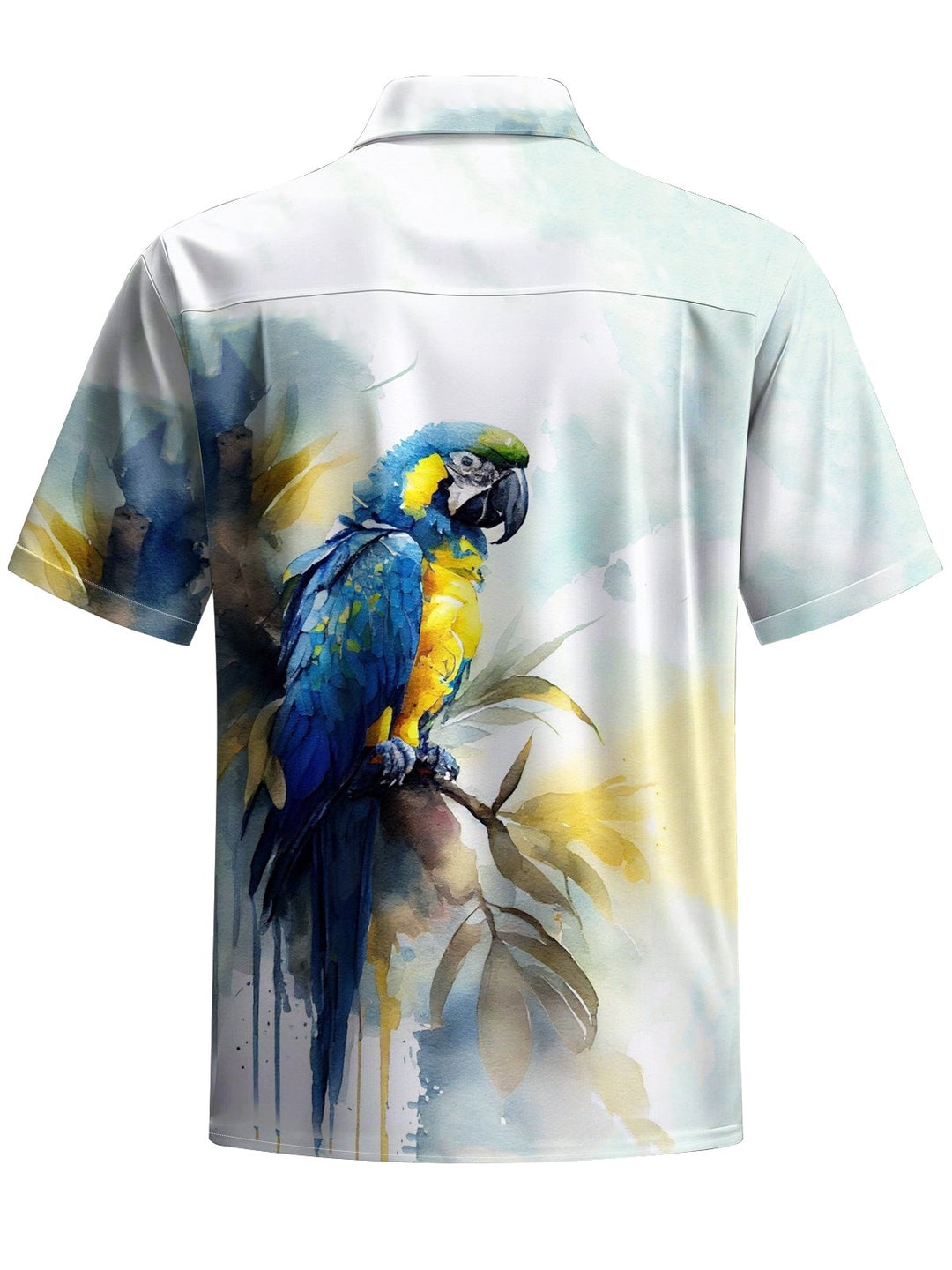 Alohadaddy® Hawaiian Parrot Art Print Chest Pocket Men&