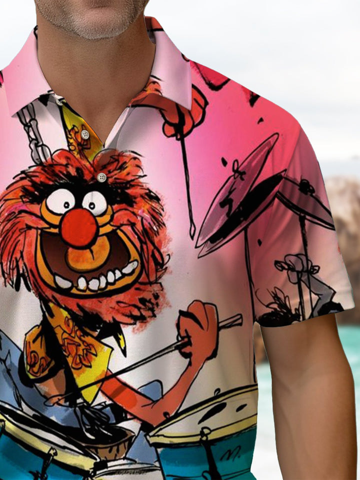 Alohadaddy® Casual Cartoon Drum Set Print Art Men&