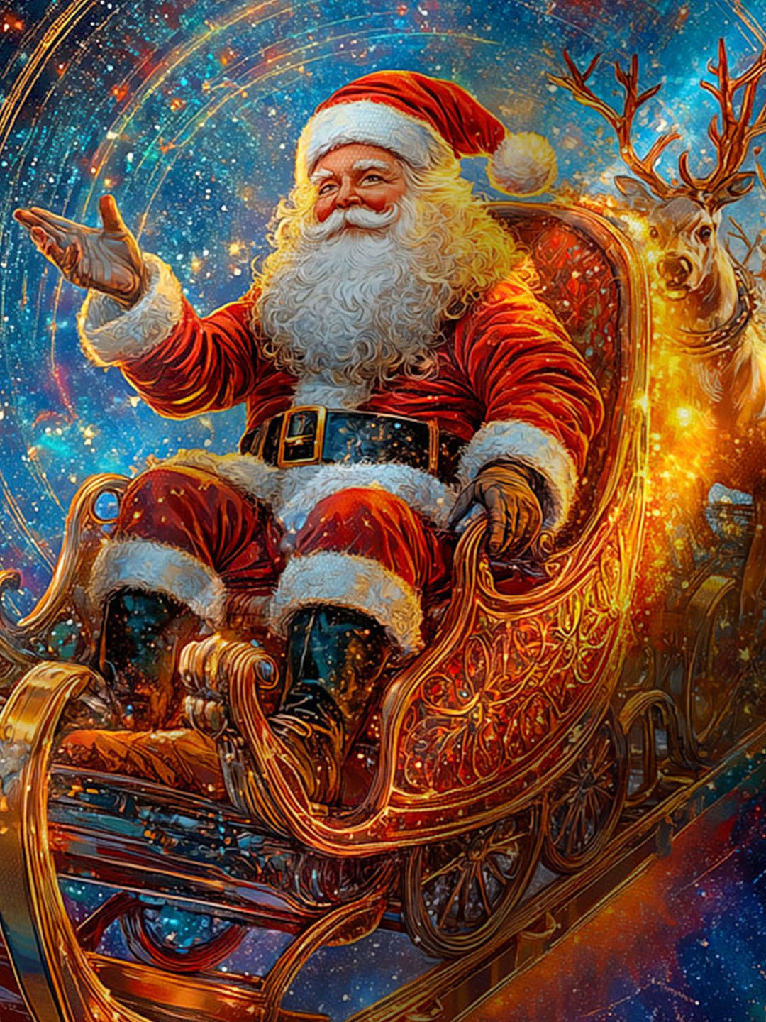 Alohadaddy® Santa Claus Print Art Pocket Stretch Men&