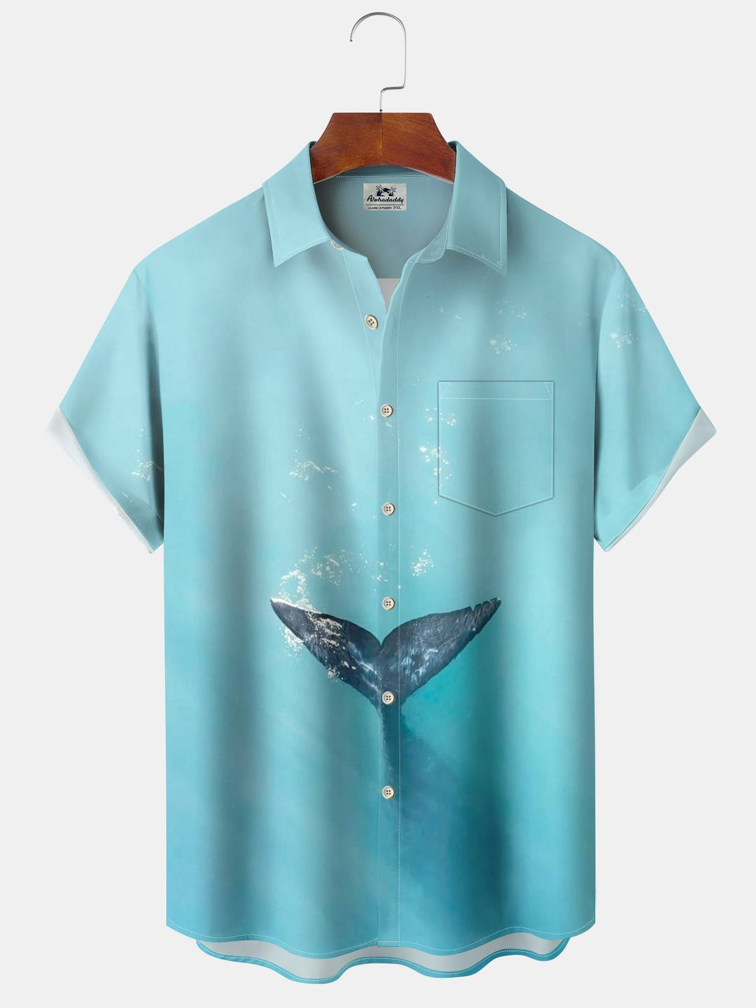 Alohadaddy® Hawaiian Ocean Whale Print Men&