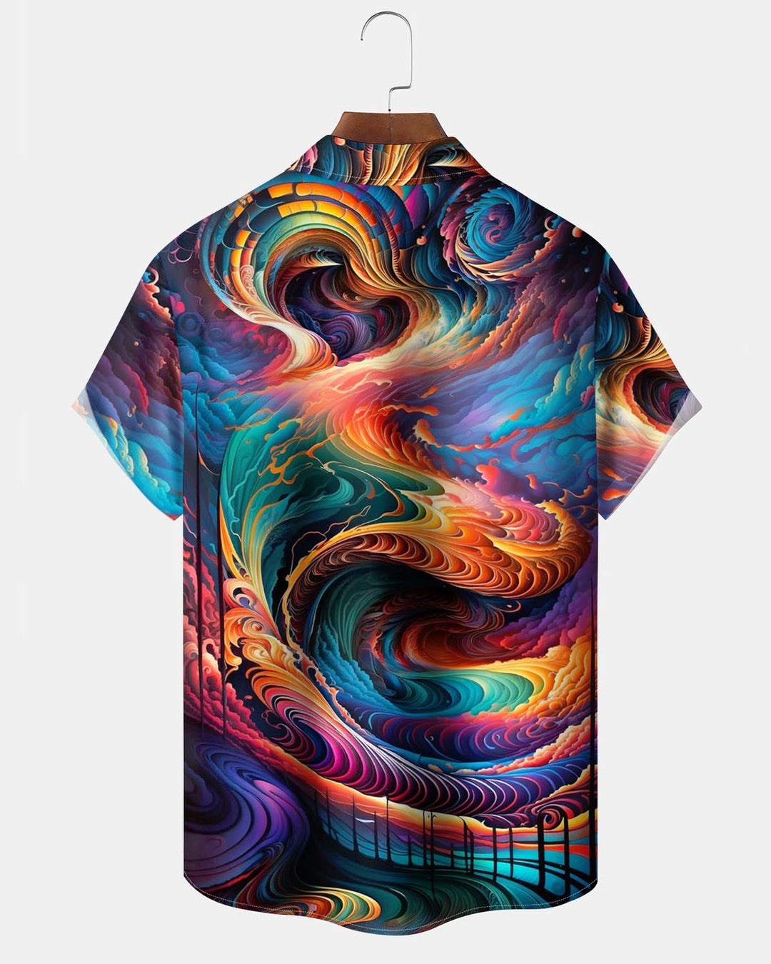 Alohadaddy® Casual Artistic Gradient Print Art Pocket Stretch Men&