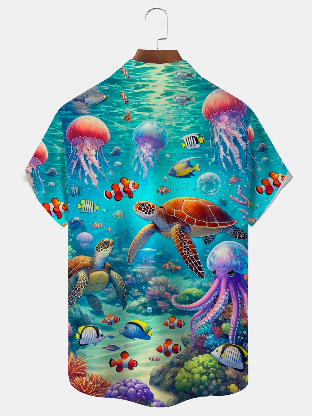 Alohadaddy® Hawaii Vintage Marine Life Turtle Print Men&