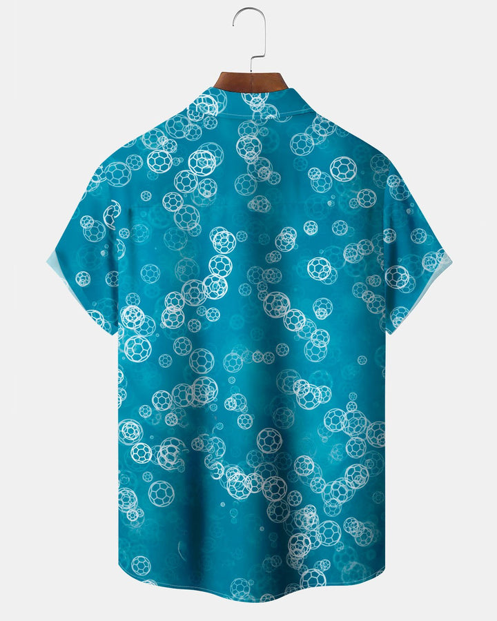 Alohadaddy® Casual Vacation Football Print Art Button-Down Cardigan Men&