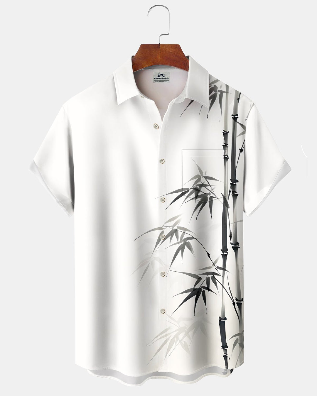 Alohadaddy® Casual Bamboo Print Art Button Pocket Cardigan Men&
