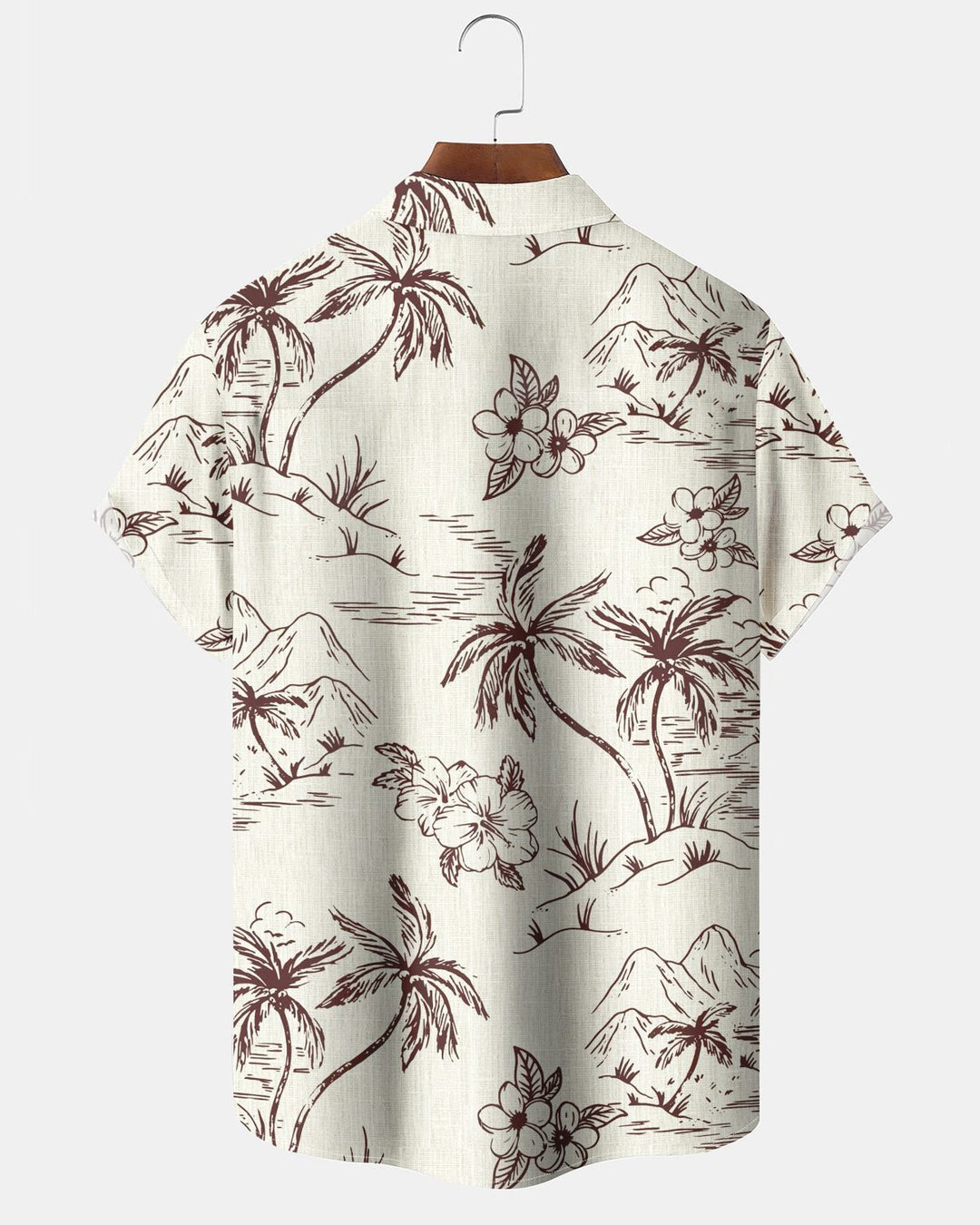 Alohadaddy® Hawaiian Palm Tree Print Art Button Pocket Cardigan Men&