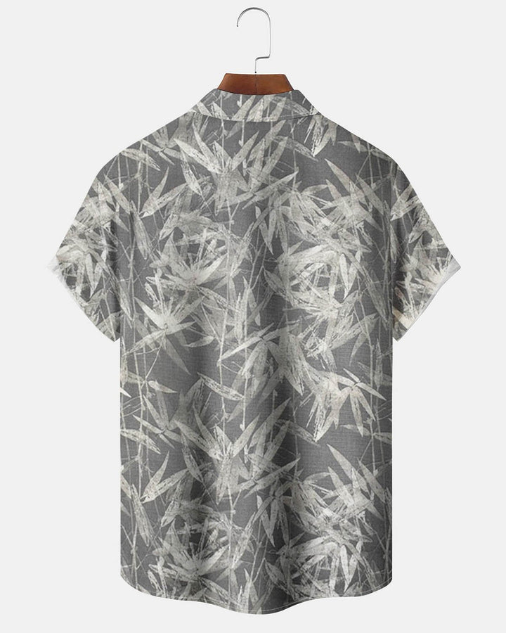Alohadaddy® Casual Bamboo Print Art Button Pocket Cardigan Men&