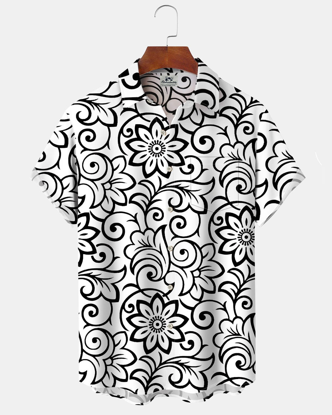 Alohadaddy® Casual Floral Print Art Button Pocket Cardigan Men&