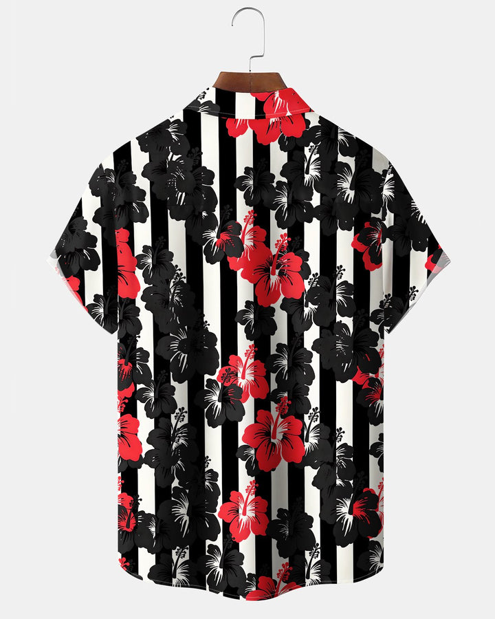 Alohadaddy® Vintage Floral Print Art Button Pocket Cardigan Men&