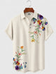 Alohadaddy® Men's Short-Sleeve Button-Down Shirt with Pocket Floral Print