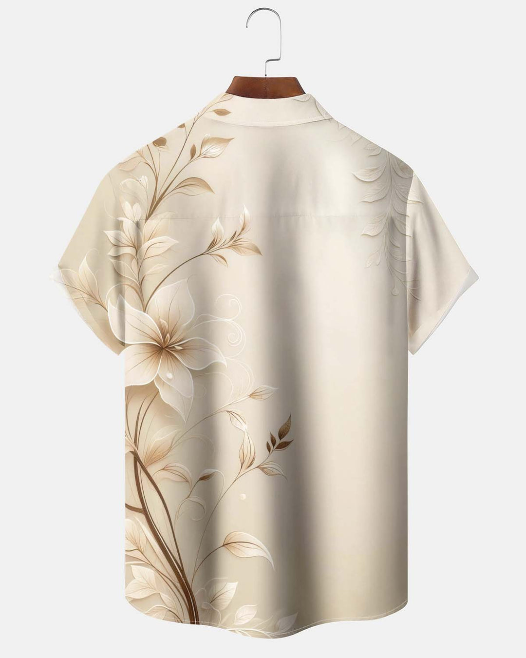 Alohadaddy® Men’s Short-Sleeve Button-Down Shirt  Casual Floral Print Cardigan-Style Shirt with Pocket