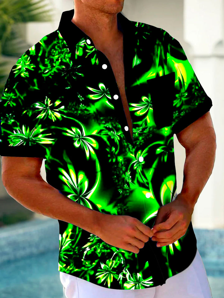 Alohadaddy Hawaiian Floral 3D Print Men&