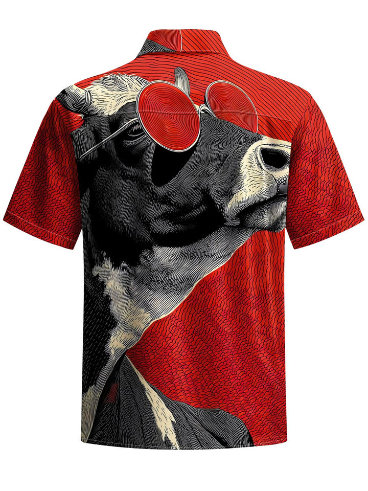 Alohadaddy® Vintage Cow Print Moisture Wicking Men&