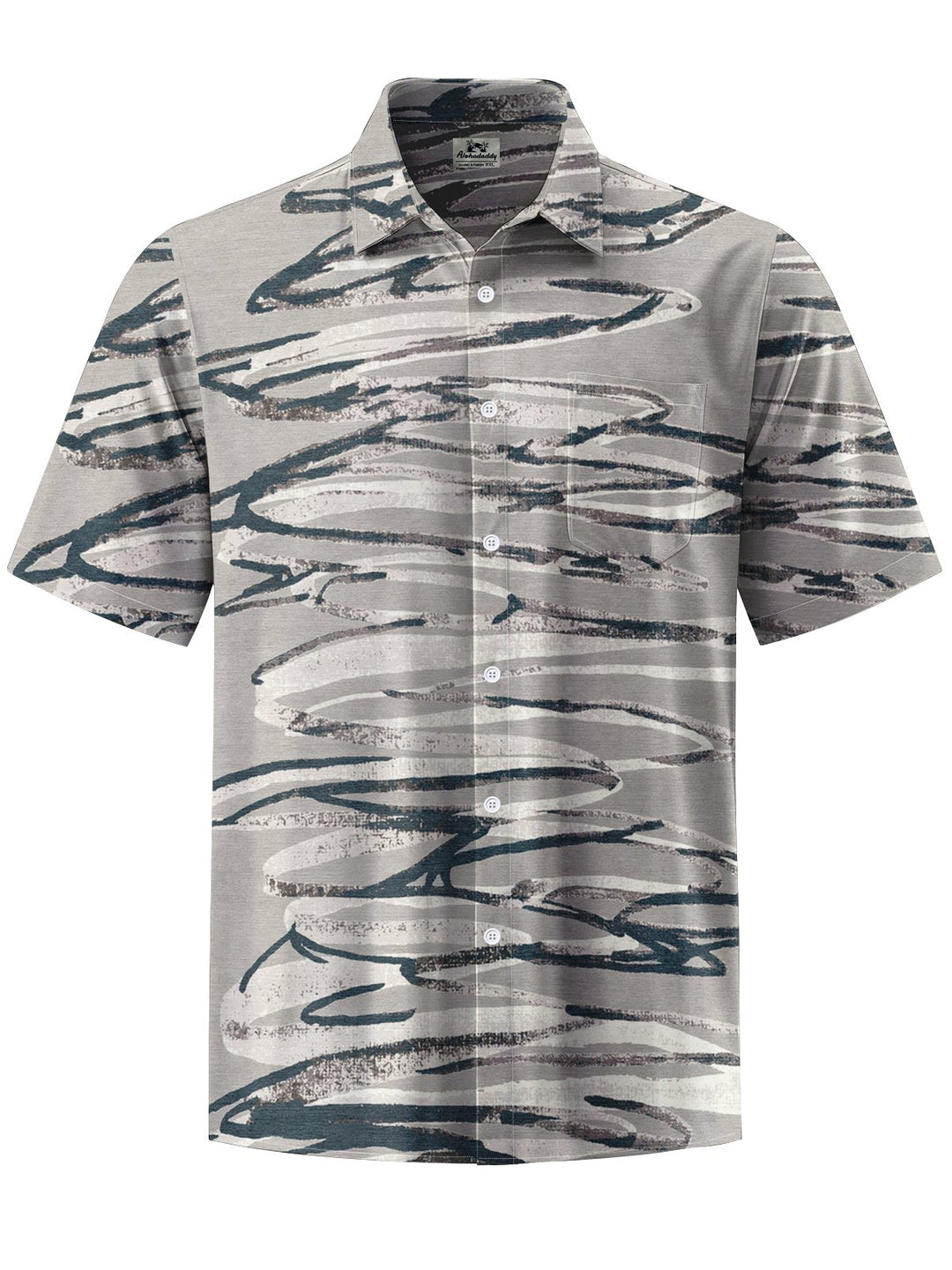 Alohadaddy® Vintage Stripe Art Print Chest Pocket Men&