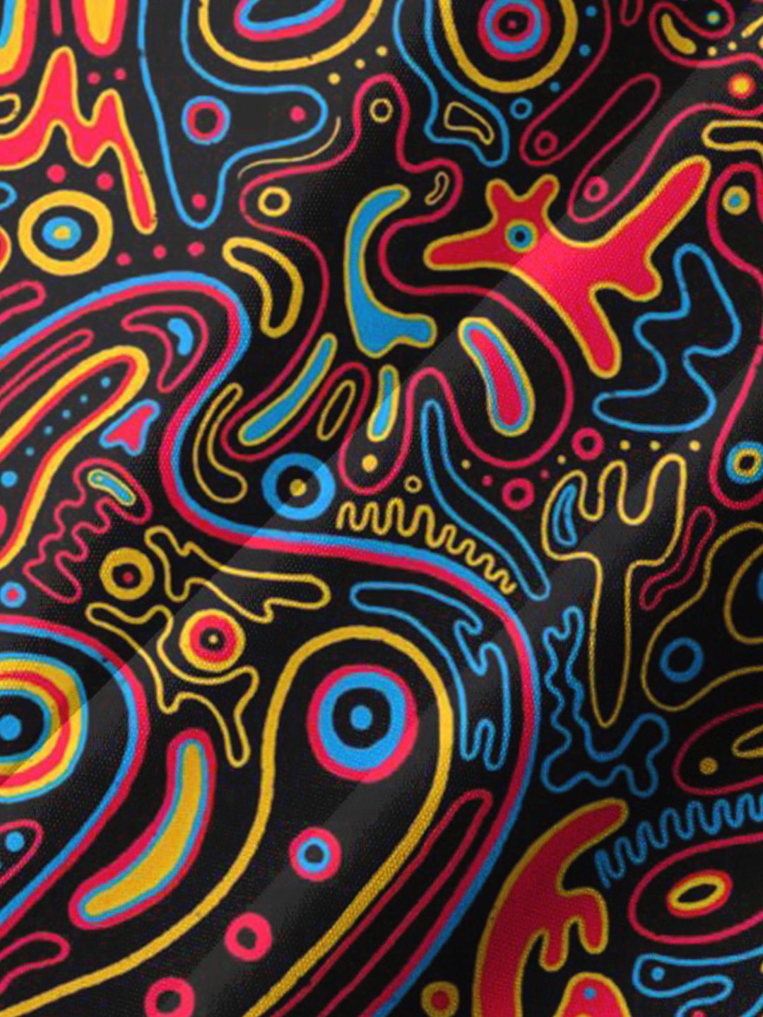 Alohadaddy® Casual Graffiti Art Print Chest Pocket Men&