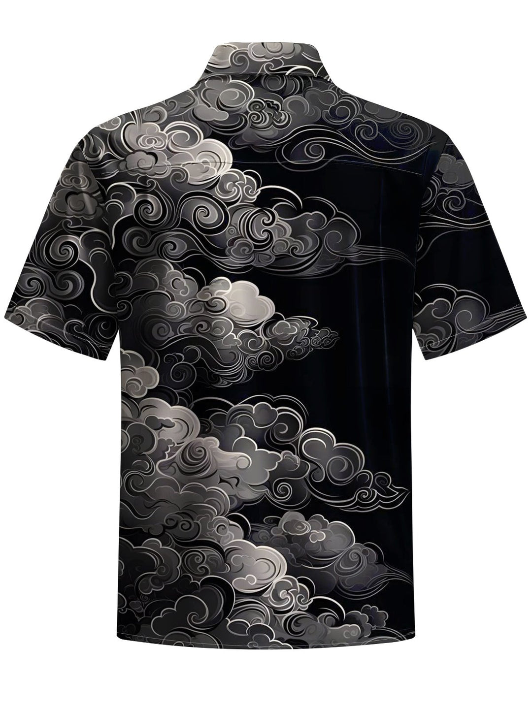 Alohadaddy® Casual Moire Ukiyo-e Print Art Chest Pocket Men&