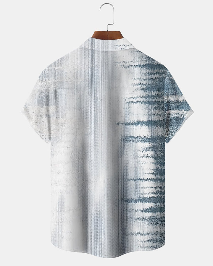 Alohadaddy® Casual Abstract Print Art Button Pocket Cardigan Men&