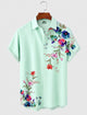 Alohadaddy® Men's Short-Sleeve Button-Down Shirt with Pocket Floral Print