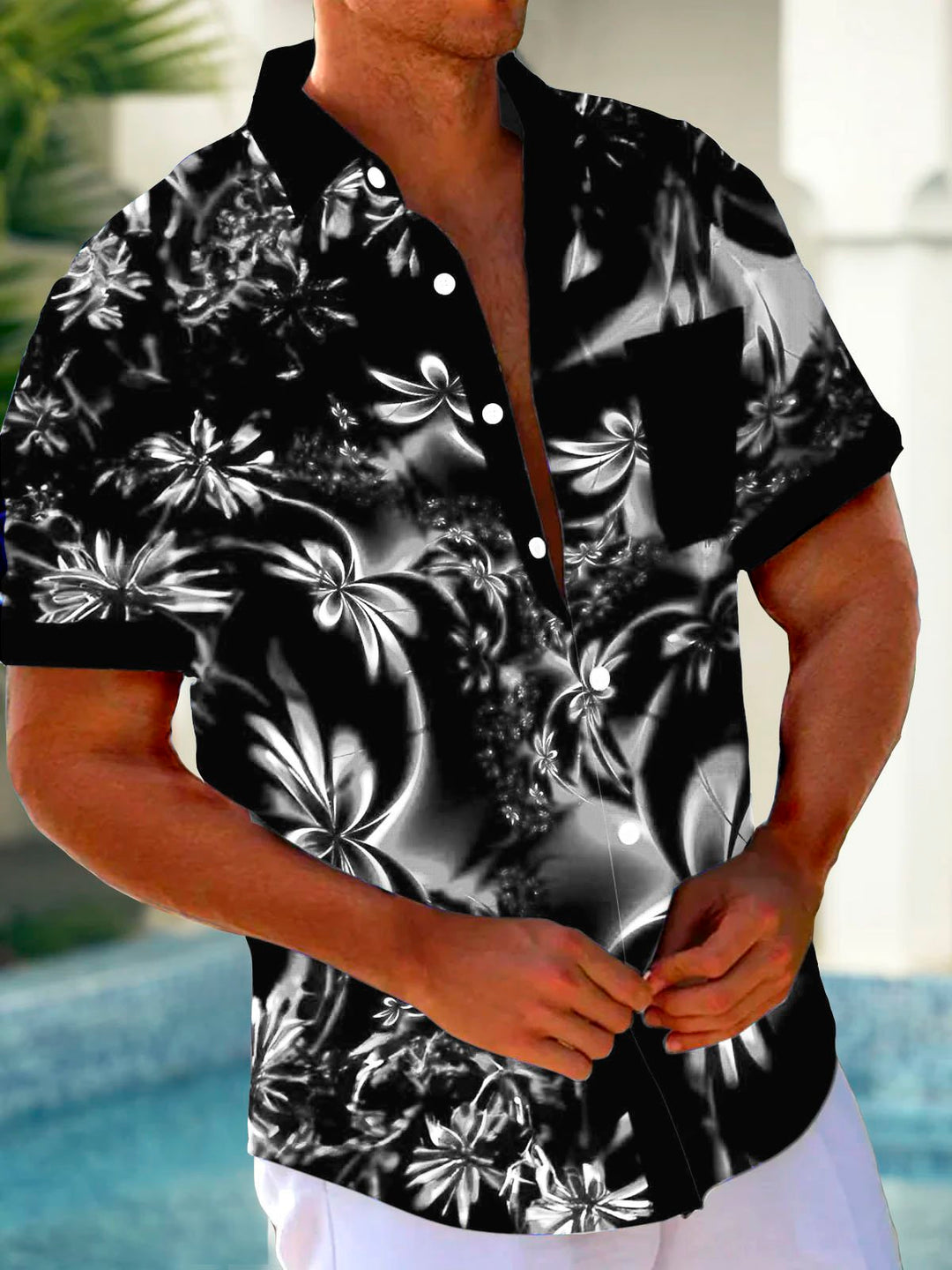 Alohadaddy Hawaiian Floral 3D Print Men&