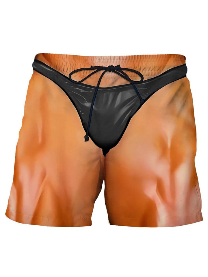 Short de plage à imprimé Visual Dislocation pour homme d&