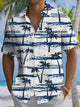 Alohadaddy Hawaii Casual Palm Trees Circle Print Art Button Cardigan Pockets Breathable Stretch Long Oversized Shirt