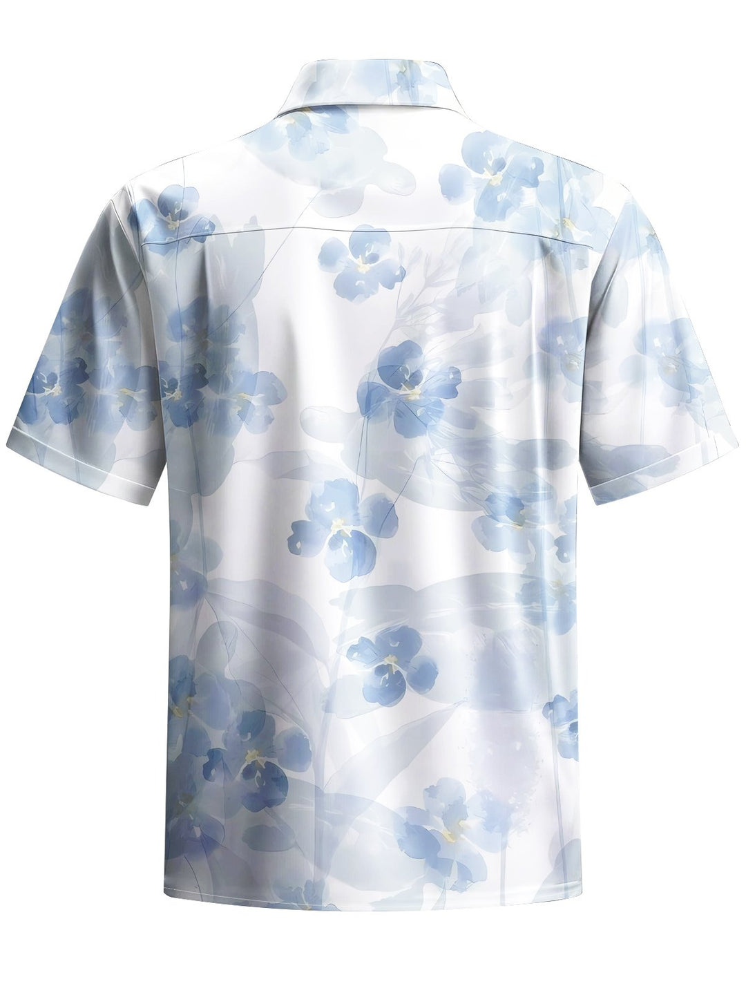 Alohadaddy® Hawaiian Flower Turtle Art Print Chest Pocket Mens Short Sleeve Shirts Big &amp; Tall