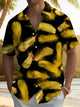Alohadaddy® Casual Feather Art Print Chest Pocket Stretch Men's Short Sleeve Shirt Big & Tall