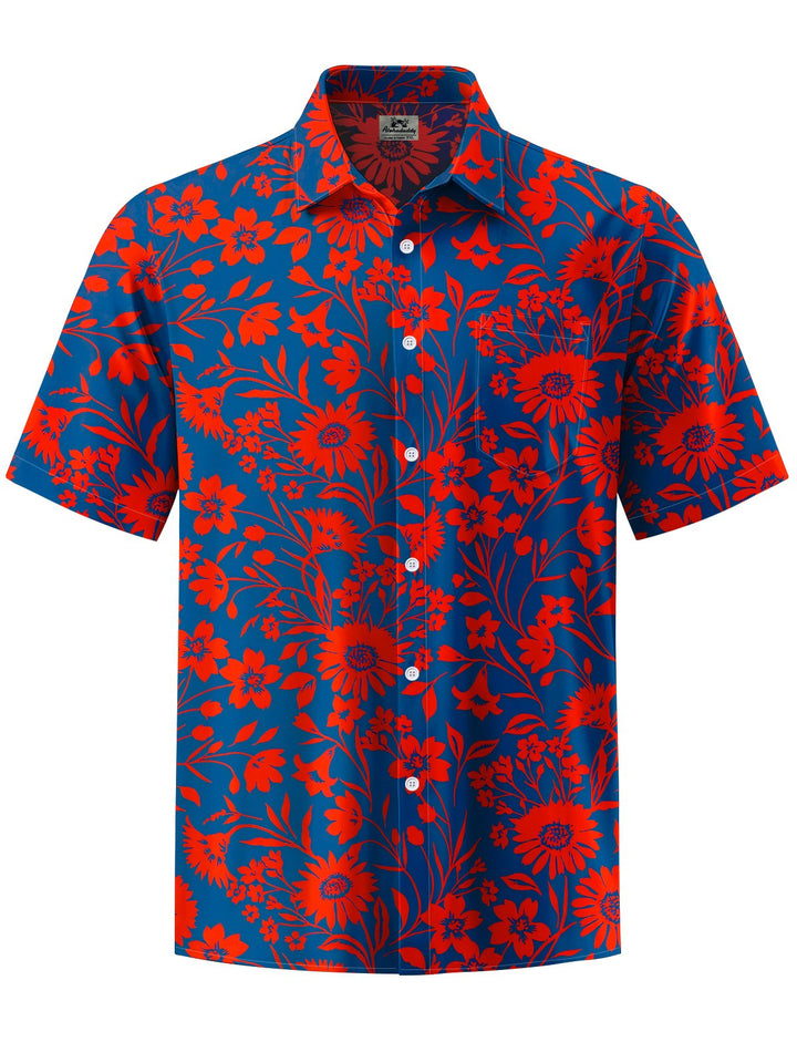 Alohadaddy® Casual Floral Print Pocket Men&