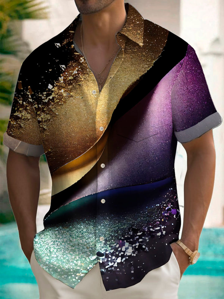 Alohadaddy Gradient Art Gold Print Men&