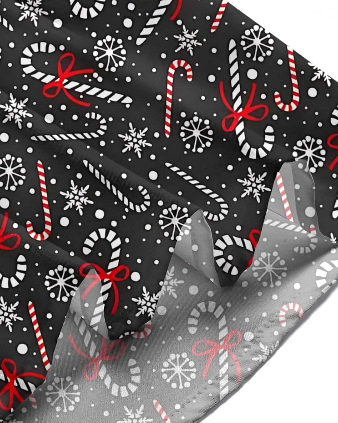 Alohadaddy® Christmas Candy Cane Print Pocket Elastic Button Men&