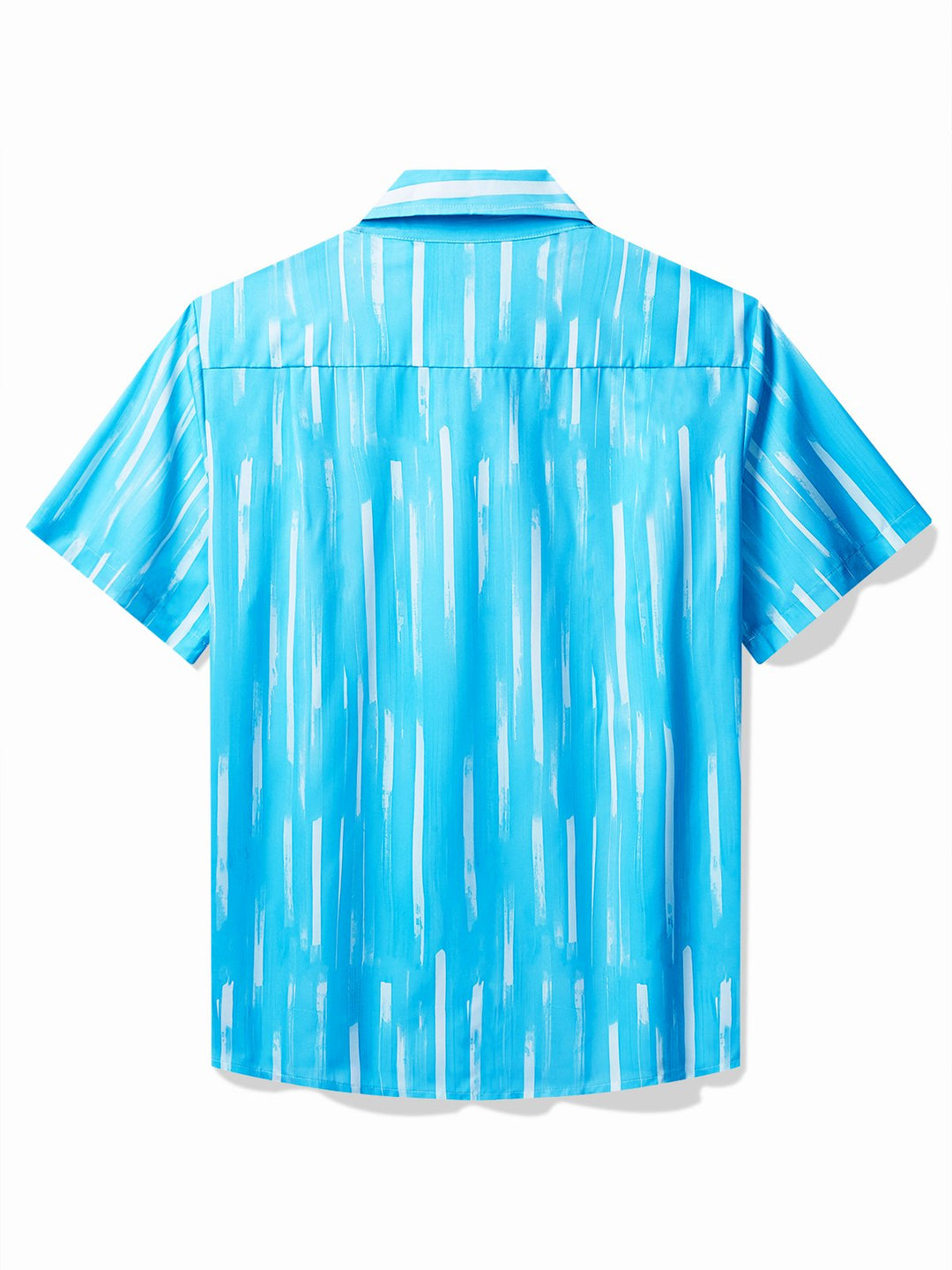 Camisa hawaiana con diseño geométrico de Alohadaddy para hombre, con rayas abstractas, bolsillo para el cuidado, para acampar, talla grande