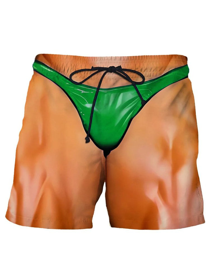 Short de plage à imprimé Visual Dislocation pour homme d&