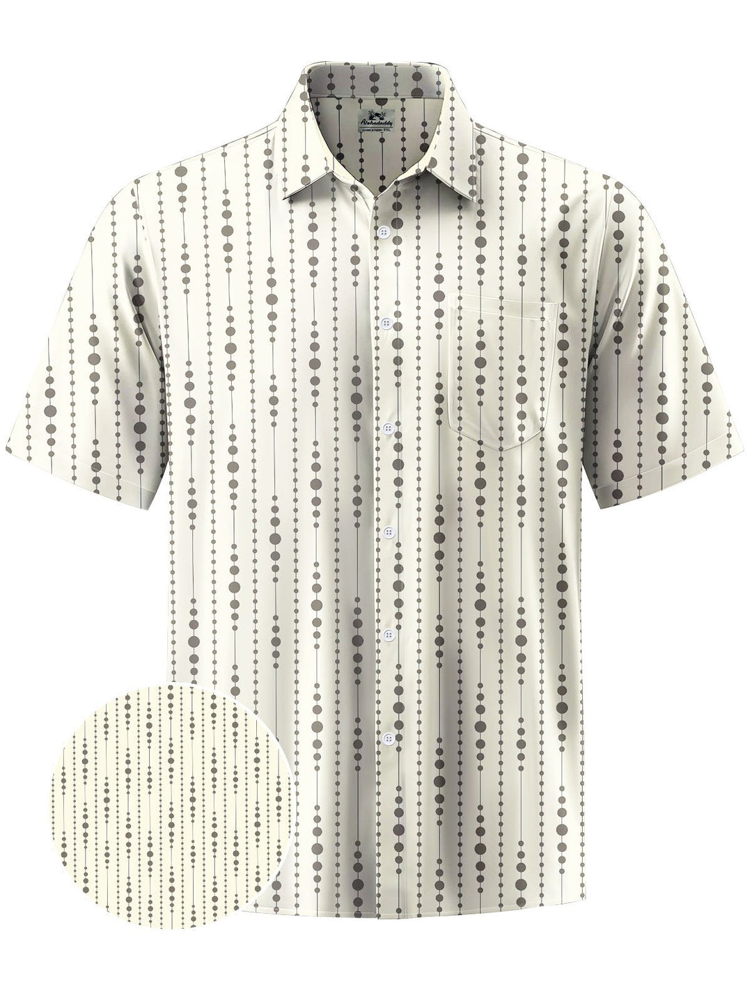 Alohadaddy® Casual Stripe Printed Chest Pocket Men&